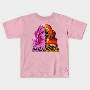 barbie x oppenheimer 2023 barbenheimar Kids T-Shirt